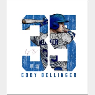 Cody Bellinger Los Angeles D Sketch Posters and Art